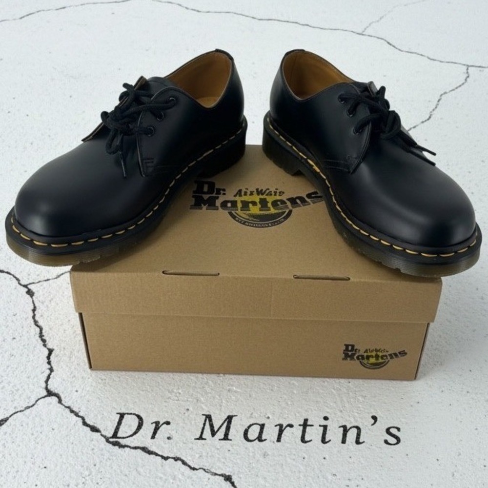 Dr. Martens 1461 Smooth Black Leather Oxford Shoes 11838002 Mens 7 Womens 8 NEW
